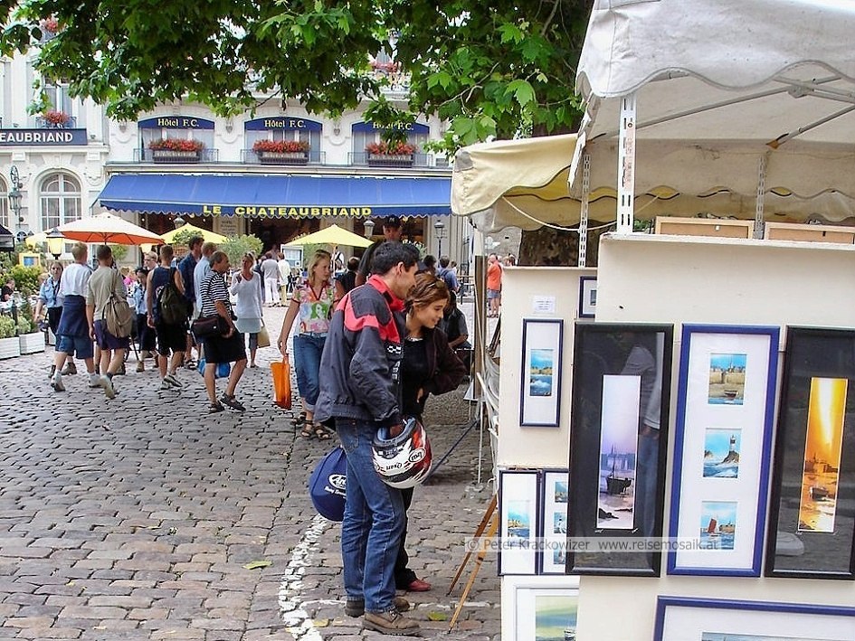 Frankreich, in der Altstadt von Saint-Malo in der Bretagne.