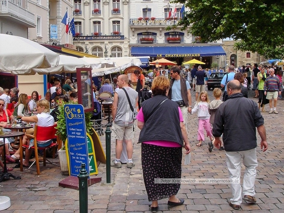 Frankreich, in der Altstadt von Saint-Malo in der Bretagne.