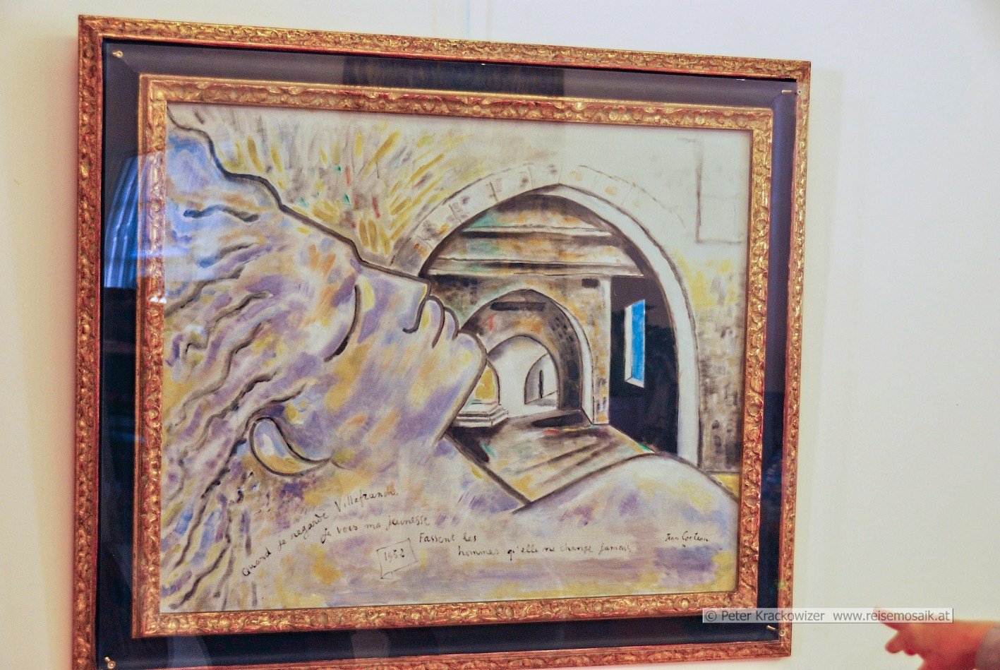 Frankreich, Riviera Côte d'Azur, Villefranche-sur-Mer, Zeichnung von Jean Cocteau in der Zitadelle