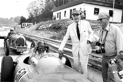 Oldtimer Grand Prix Salzburgring, Juan Manuel Fangio - Prof. Eberan v. Eberhorst - Prof. Dr. Helmut Krackowizer