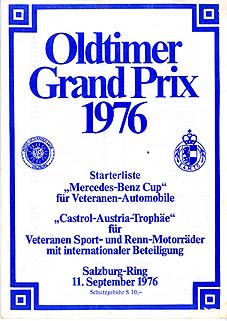 1976: die Bezeichnung "Oldtimer Grand Prix" wird verwendet